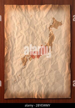 Vintage Japan Kartenpapier Stockfoto