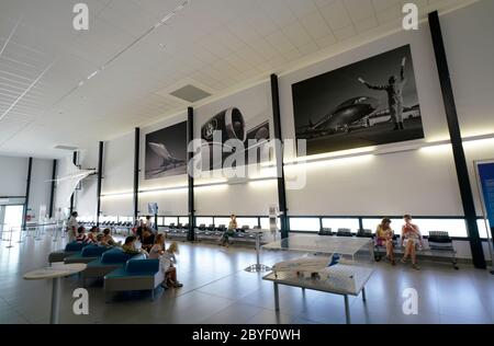 Empfangsbereich für Musée Aeroscopia.Blagnac.Toulouse.Haute-Garonne.Occitanie.Frankreich Stockfoto