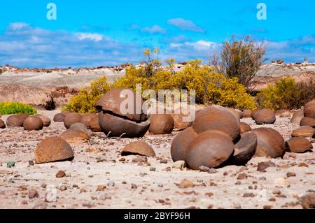 Stein Kugeln - Ischigualasto Provincial Park - Argentinien Stockfoto