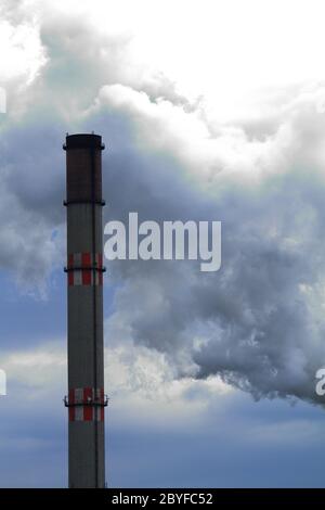 Detailansicht eines Industrieschornsteins Stockfoto