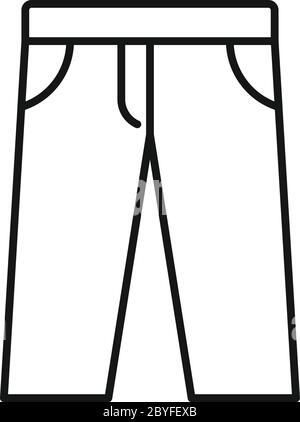 Trendige Jeans-Ikone. Outline trendy Jeans Vektor-Symbol für Web-Design isoliert auf weißem Hintergrund Stock Vektor