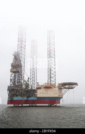 Ölbohrinsel Offshore. Esbjerg Dänemark Stockfoto