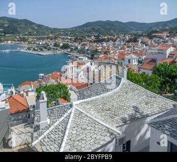 Skopelos bei der Inselgruppe der Sporaden in Griechenland Stockfoto