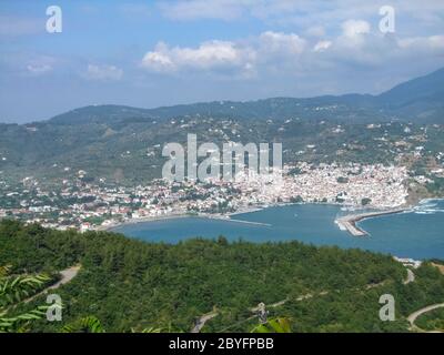 Skopelos bei der Inselgruppe der Sporaden in Griechenland Stockfoto