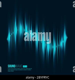 Digitaler Equalizer. Schallwelle. Vektorgrafik. Stock Vektor