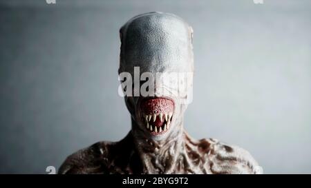 Beängstigendes Horror-Monster. Angst Konzept. 3d-Rendering. Stockfoto