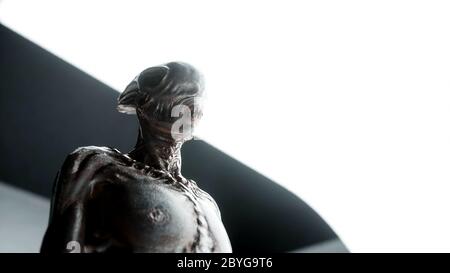 Beängstigendes Horror-Monster. Angst Konzept. 3d-Rendering. Stockfoto