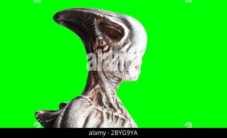 Beängstigendes Horror-Monster. Angst-Konzept. Grüner Bildschirm, isolieren. 3d-Rendering. Stockfoto