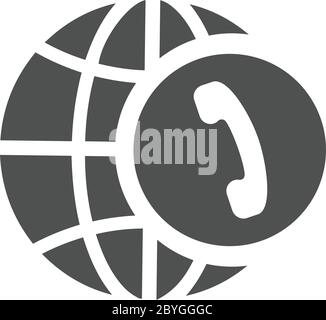 Schöne, sorgfältig gestaltete Global Business oder Kommunikation Ikone. Stock Vektor