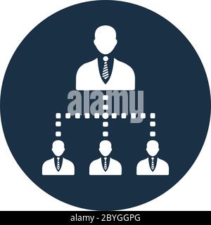 Schöne, sorgfältig gestaltete Business Leader, Manager, Chef-Ikone. Stock Vektor