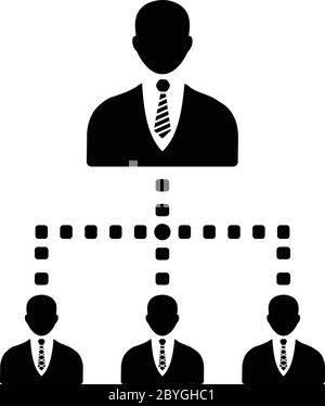 Schöne, sorgfältig gestaltete Business Leader, Manager, Chef-Ikone. Stock Vektor