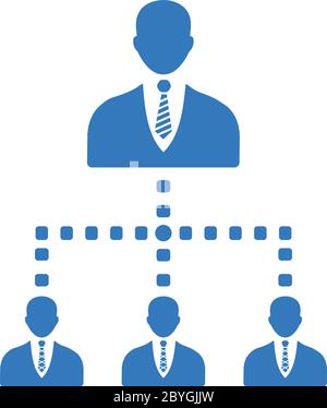 Schöne, sorgfältig gestaltete Business Leader, Manager, Chef-Ikone. Stock Vektor