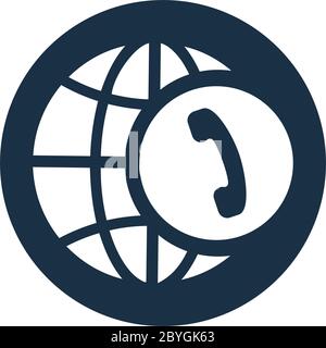 Schöne, sorgfältig gestaltete Global Business oder Kommunikation Ikone. Stock Vektor