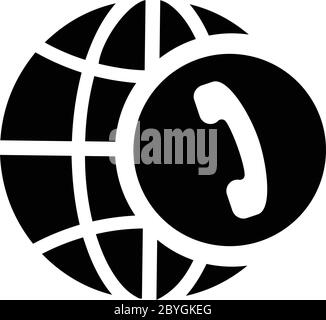 Schöne, sorgfältig gestaltete Global Business oder Kommunikation Ikone. Stock Vektor