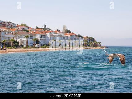 Istanbul, Türkei - direkt gegenüber der asiatischen Seite von Istanbul, die Princes' Islands sind ruhig und reizend. Hier insbesondere der Hafen Stockfoto