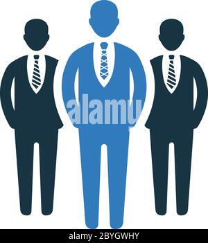 Schön, sorgfältig gestaltet Business Leader, Chef, führende Ikone. Stock Vektor