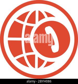 Schöne, sorgfältig gestaltete Global Business oder Kommunikation Ikone. Stock Vektor