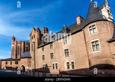 Berbie Palast und Museum Toulouse Lautrec, Albi Stadt als Weltkulturerbe der UNESCO, Tarn Department, Occitanie. Frankreich Stockfoto