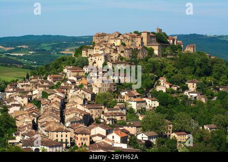 Cordes-sur-Ciel, beschriftet die schönsten Dörfer Frankreichs, Tarn-Departement, Okzitanien, Frankreich Stockfoto