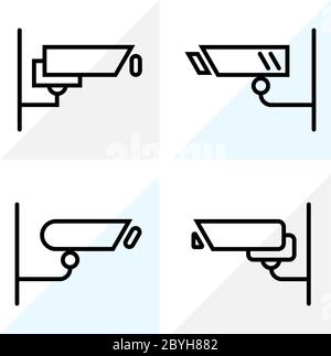 CCTV-Sicherheitskamera Symbol, Videoüberwachung Vektorgrafik Stock Vektor