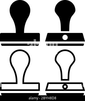 Symbol Für Gummistempel Vektorgrafik Stock Vektor