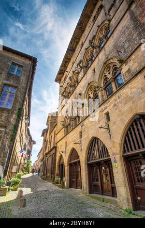 Haus von Grand Veneur, Bastide von Cordes sur Ciel, beschriftet die schönsten Dörfer von Frankreich, Tarn, Okzitanien, Frankreich, Europa Stockfoto