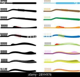 Zahnbürste Symbol Vektor Illustration Stock Vektor