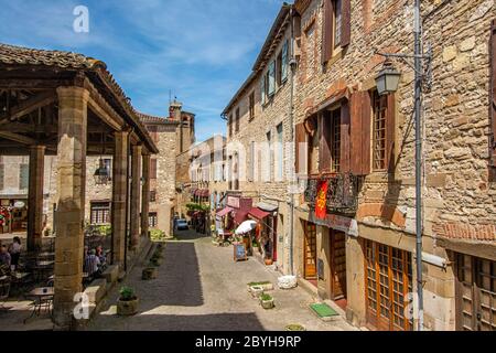 Bastide von Cordes sur Ciel, beschriftet die schönsten Dörfer Frankreichs, Tarn, Okzitanien, Frankreich, Europa Stockfoto