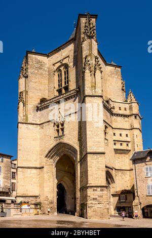 Collegiate Church , Villefranche de Rouergue, Place Notre Dame, Aveyron Department, Occitanie, Frankreich Stockfoto