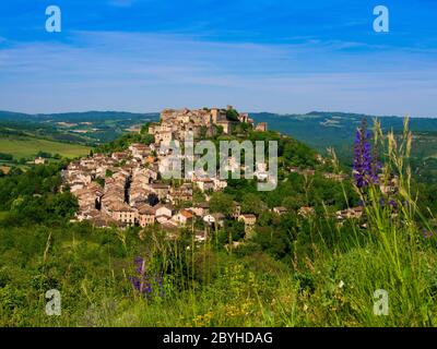 Cordes-sur-Ciel, beschriftet die schönsten Dörfer Frankreichs, Tarn-Departement, Okzitanien, Frankreich Stockfoto