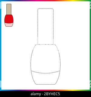 VASE , verbinden Sie die Punkte und Malseite. Arbeitsblatt - Spiel für Kinder. Wiederherstellung gestrichelte Linie - Spur Spiel für Kinder. puzzle-Spiel Stock Vektor