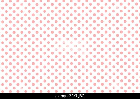 Weißer alter Retro-Papierhintergrund mit kleinen rosa Tupfen-Muster Stockfoto