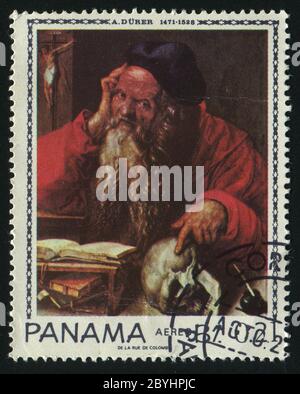 PANAMA - UM 1972: Albrecht Dürer war ein deutscher Maler, Grafiker und Theoretiker aus Nürnberg, um 1972. Stockfoto