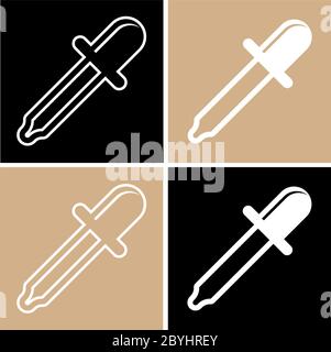 Eye Dropper Symbol Vektor-Illustration Stock Vektor