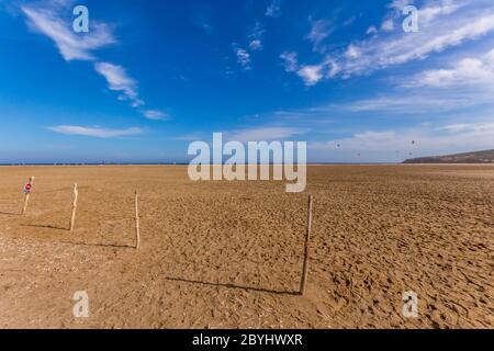 Ein sonniger Tag am Prasonisi Strand, Rhodos Stockfoto