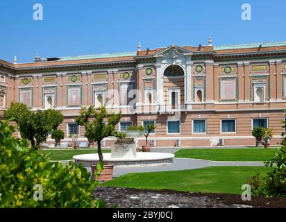 Blick auf die Vatikanischen Museen in Rom, Italien Stockfoto