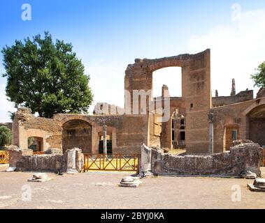 Villa Adriana - Ruinen von einer Imperial Adrian Land Stockfoto