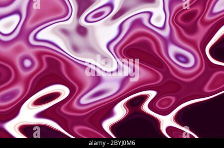 Abstrakter Hintergrund von gemischten Schattierungen von Nagellack mit einem Marmormuster. Flüssige bunte Farbe Hintergrund kreative lila Flieder und rosa Stockfoto