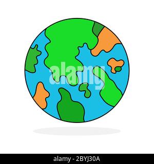 Süße Erde isoliert. Symbol für Erde Farbe. Vektorerde isoliert. Vektorgrafik. Stock Vektor