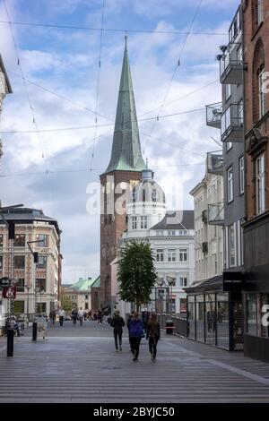 Die Kathedrale Von Aarhus Im Stadtzentrum Von Aarhus Ist Die Höchste Und Längste Kirche Dänemarks Stockfoto