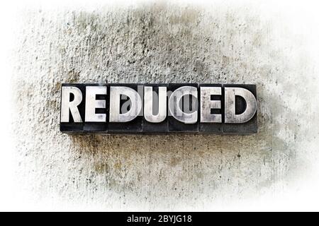 Reduziert Stockfoto