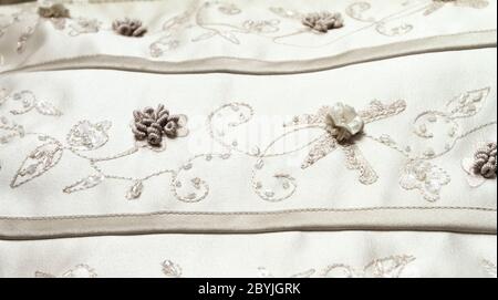 Detail der Brautkleid - Nahaufnahme Stockfoto