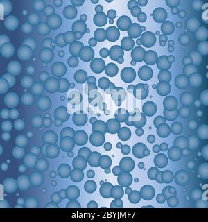 Bläschen auf blauem Hintergrund Stock Vektor
