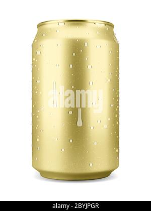 Realistische Aluminium-Softdrink oder Bierkänschen Stock Vektor