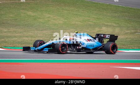 MONTMELLO, SPANIEN-10. MAI 2019: Williams FW42 Formel-1-Rennwagen (Fahrer: Robert Kubica) Stockfoto
