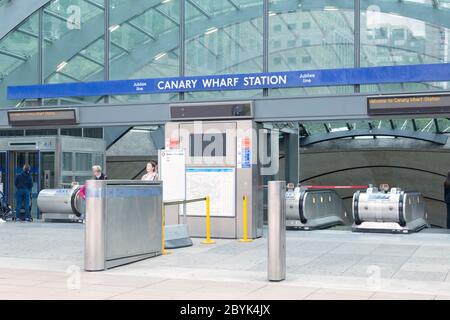 Station Canary Wharf, London, UK Stockfoto