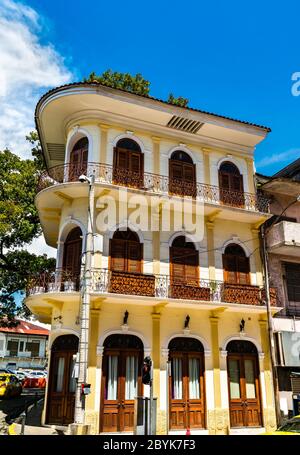 Spanisches Kolonialhaus in Casco Viejo, Panama City Stockfoto