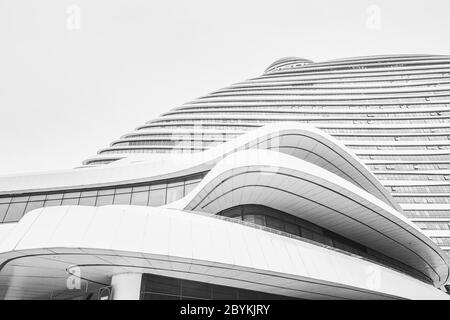 Spektakuläre Architektur von Wangjing SOHO, entworfen vom irakischen Architekten Zaha Hadid Stockfoto