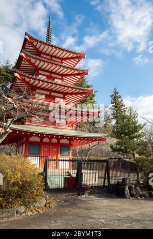 Shureito Pagode in yamanashi Fuji Japan Stockfoto