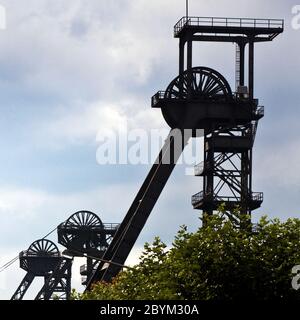 Zeche Headframes Radbod, Hamm, Deutschland Stockfoto